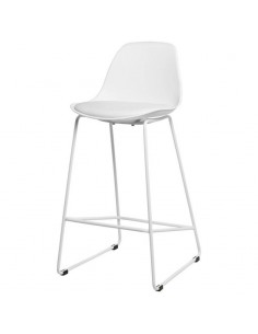 Taburete alto JAKE 65, asiento en plástico con acolchado...