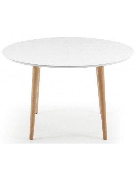 MESA OVI OVAL 120 (200) EXT MADEIRA NAT LAC MATE 