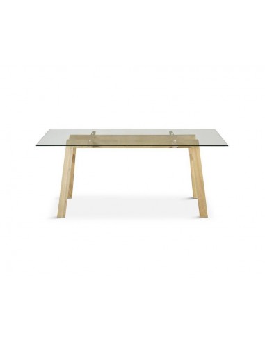 Mesa de vidro MAKALU 180 x 90, base em madeira...