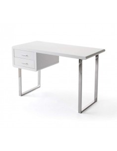 Mesa Moderna Katy 120, aço, branco