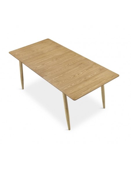 Mesa de jantar extensível KIMKA 150/190 x 90, madeira natural.