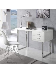 Mesa Moderna Katy 120, aço, branco 2