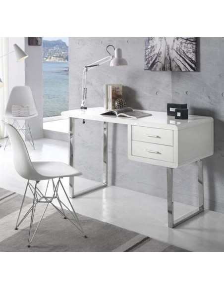 Escritorio Moderno Katy 120, acero, blanco Escritorio Moderno Katy 120, acero, blanco