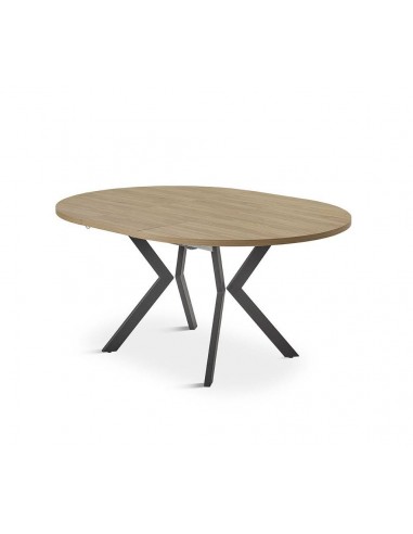 Mesa redonda extensible GRESY 120/160, roble y...