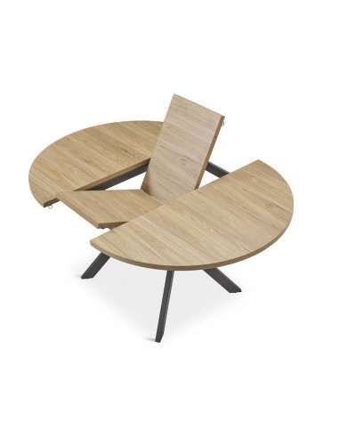 Mesa redonda extensible GRESY 120/160, roble y...
