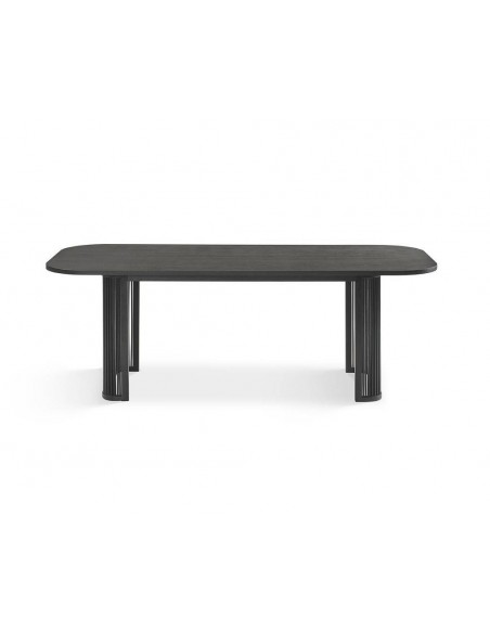 Mesa de jantar YOLP 210 x 90, folheado a carvalho preto.