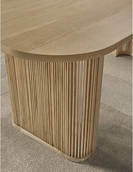 Mesa de jantar YOLP 210 x 90, folheada carvalho