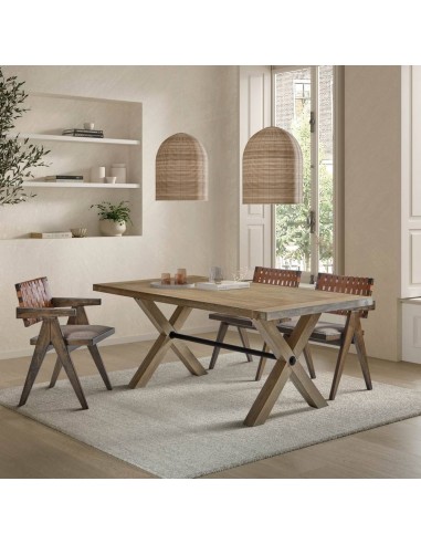 Mesa de comedor LIUB 180x100, madera chapada en...