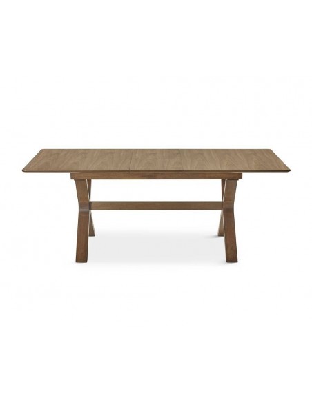Mesa de jantar extensível SARMA 160/200 x 90 madeira cor nogueira.