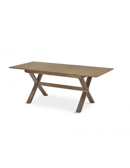 Mesa comedor extensible SARMA 140/180 x 90 madera color nogal.