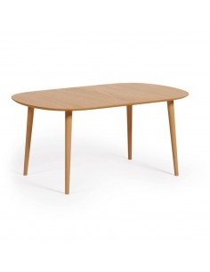 Mesa extensível oval OQUI 160 (260) x 100, folheado de...