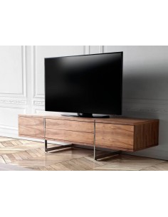 Ángel Cerdá 3045 Mueble TV de madera Nogal y acero cromado. 2