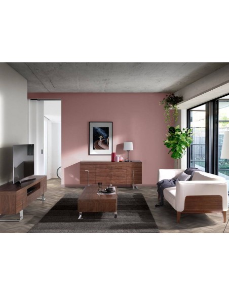 Angel Cerdá 3221,Aparador em madeira de nogueira e aço cromado.