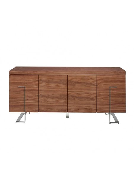 Angel Cerdá 3221,Aparador em madeira de nogueira e aço cromado.