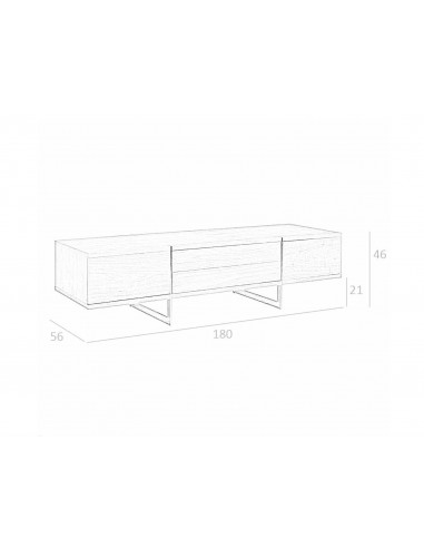 Ángel Cerdá 3045 Mueble TV de madera Nogal y...