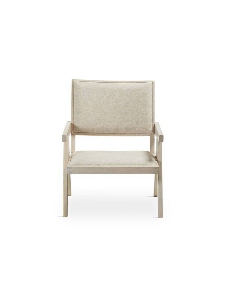 Butaca colonial PARLA, madera natural y tejido acolchado.