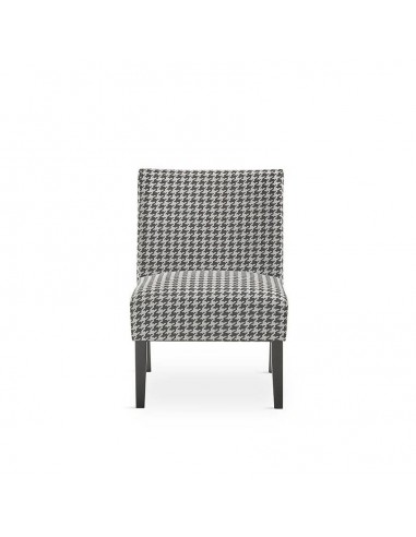 Poltrona design PERL, tecido houndstooth, pes...
