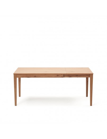 Mesa extensible Yain 120 (180) x 80, chapa y madera de roble