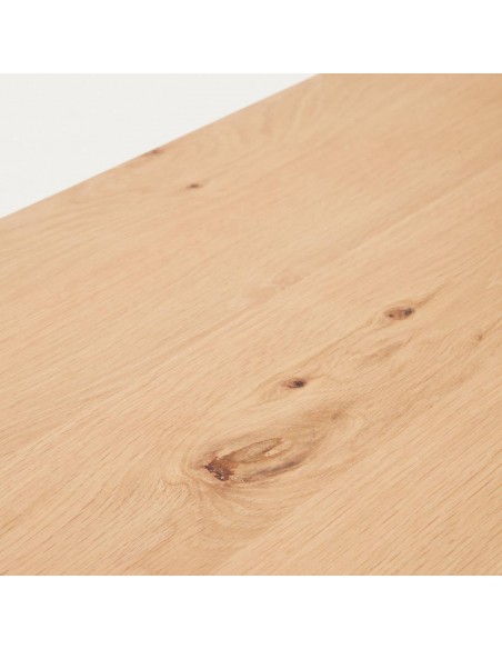 Mesa extensible Yain 120 (180) x 80, chapa y madera de roble