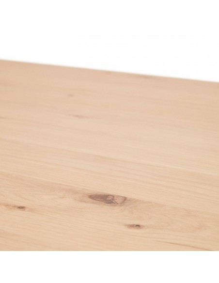 Mesa extensible Yain 120 (180) x 80, chapa y madera de roble