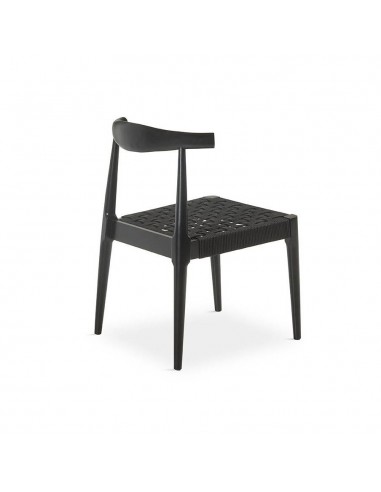 Silla de diseño TIMON, madera y cuerda acabado...