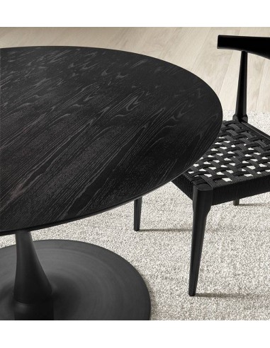 Silla de diseño TIMON, madera y cuerda acabado...