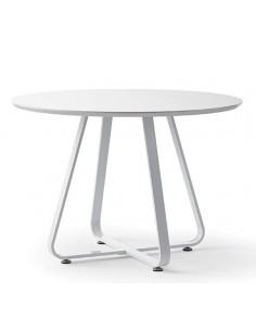 MESA redonda moderna KATI 110, blanco