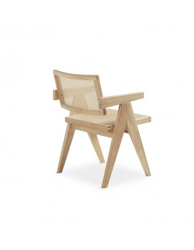 Silla de diseño con brazos KILME de madera y...