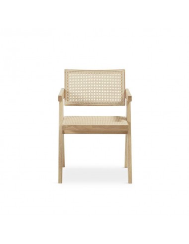 Silla de diseño con brazos KILME de madera y...