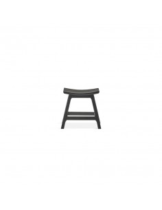 Taburete bajo ENNIT 45, madera acabado negro. 2