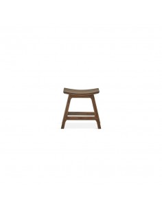 Taburete bajo ENNIT 45, madera acabado nogal. 2