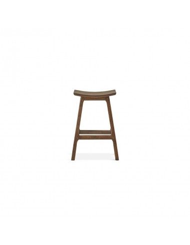 Banqueta ENNIT 66, acabamento em madeira nogueira.