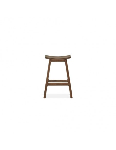 Taburete ENNIT 66, madera acabado nogal.