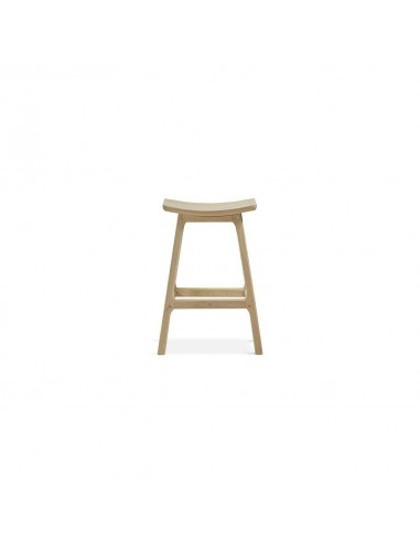 Taburete bar ENNIT 73, madera acabado natural.