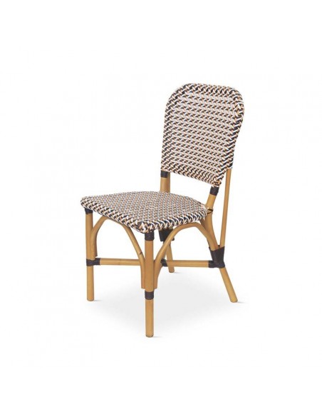 Silla FACTUM de ratán color topo.