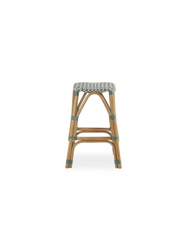 Banqueta FACTUM 66 em rattan e verde.