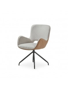 Cadeira giratória design SAGU, combinação de couro...