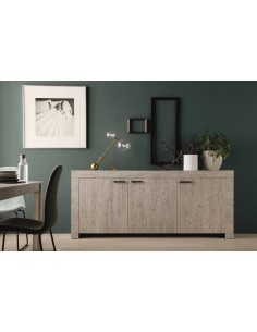 Candeeiro de mesa Seina em metal dourado e vidro. 2