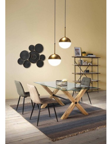 Candeeiro de teto design BALLS, vidro branco,...