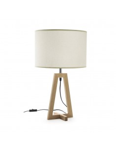 LÁMPARA DE MESA DE MADERA CANDI 68x38