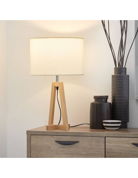 LÁMPARA DE MESA DE MADERA CANDI 68x38