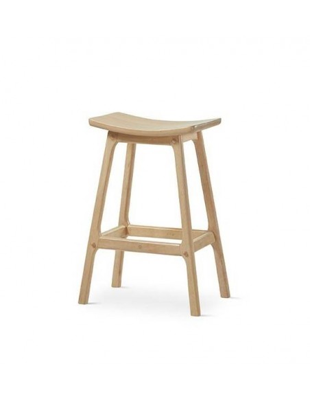 Taburete ENNIT 66, madera acabado natural.