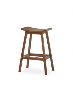 Taburete ENNIT 66, madera acabado nogal.