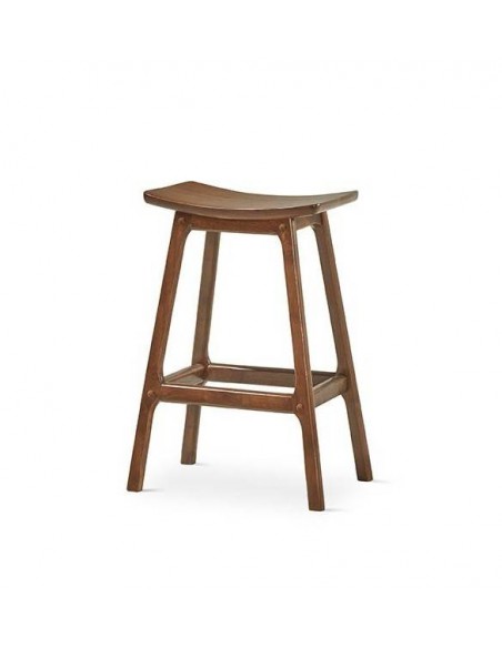 Taburete ENNIT 66, madera acabado nogal.