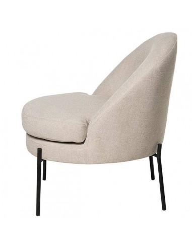 Butaca de diseño EVORA, tejido beige.