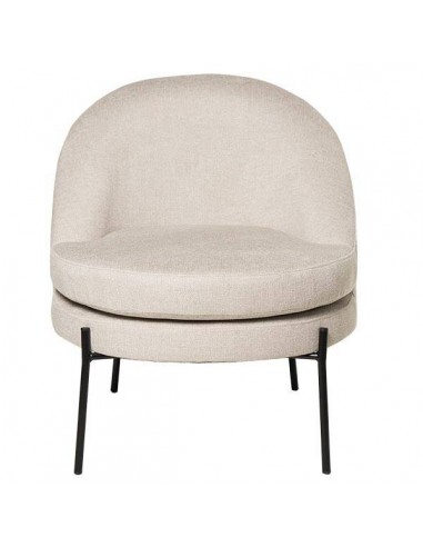Butaca de diseño EVORA, tejido beige.