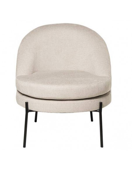 Poltrona design EVORA, tecido bege.