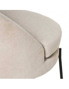 Poltrona design EVORA, tecido bege. 2