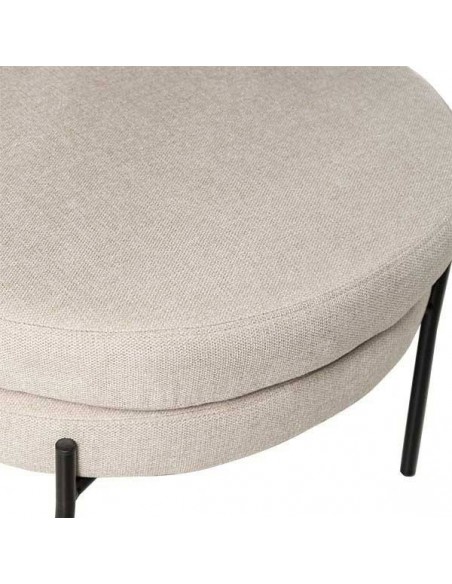 Poltrona design EVORA, tecido bege.