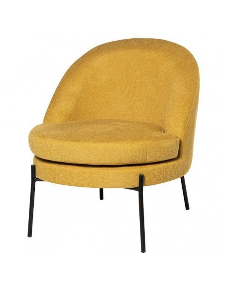 Butaca de diseño EVORA, tejido Mostaza.